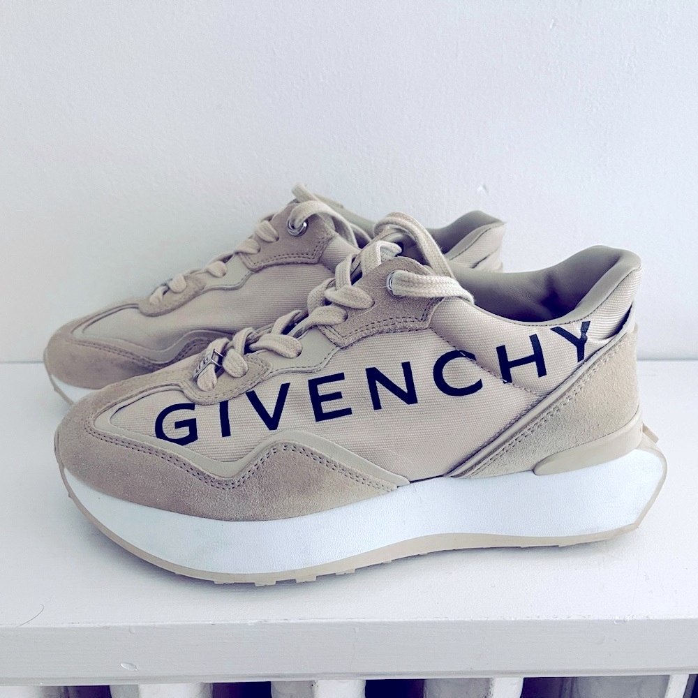 Givenchy Beige Sneakers with Bold Branding